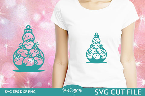 Chicken Christmas Balls SVG Cut Files v4 SVG Sintegra 