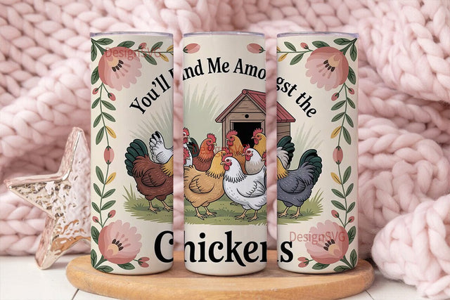 Chicken Coop 20oz Tumbler Wrap Sublimation DesignSVG 