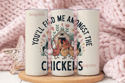 Chicken Coop 20oz Tumbler Wrap Sublimation DesignSVG 
