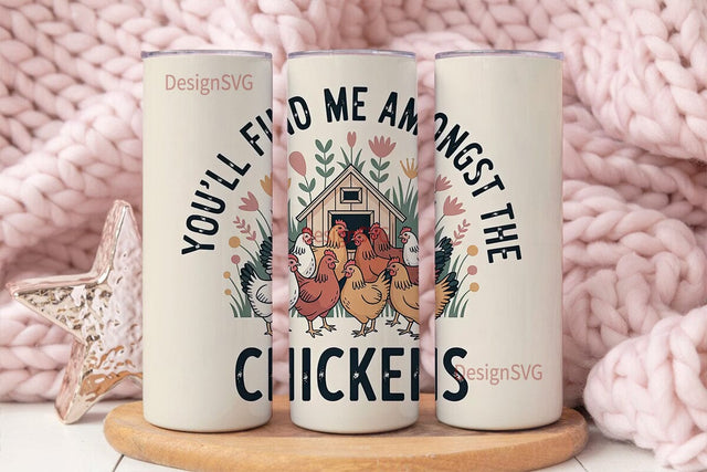 Chicken Coop 20oz Tumbler Wrap Sublimation DesignSVG 