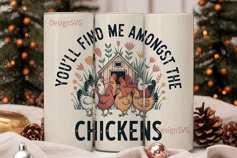 Chicken Coop 20oz Tumbler Wrap Sublimation DesignSVG 