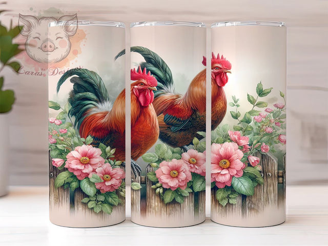 Chicken Lady 20oz Tumbler Png, Straight & Tapered Tumbler Png, Rustic Country Farm Tumbler Png, Digital Download PNG Sublimation Lara' s Designs 