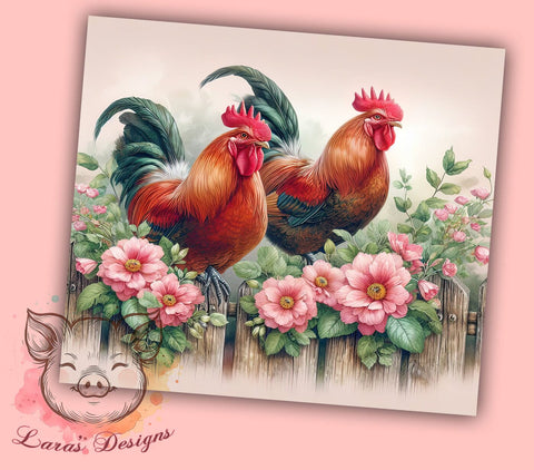 Chicken Lady 20oz Tumbler Png, Straight & Tapered Tumbler Png, Rustic Country Farm Tumbler Png, Digital Download PNG Sublimation Lara' s Designs 