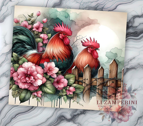 Chicken Lady 20oz Tumbler Wrap PNG, Rustic Country Farm Tumbler Png, Straight & Tapered Tumbler Wrap, Instant Digital Download Sublimation Li Zamperini 