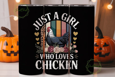 Chicken Lover 20oz Tumbler Wrap Sublimation PixelChick 