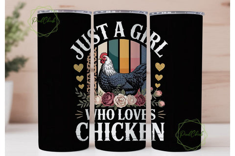 Chicken Lover 20oz Tumbler Wrap Sublimation PixelChick 