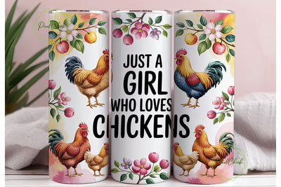 Chicken Lover Apple Tree 20oz Tumbler Sublimation PixelChick 