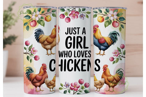 Chicken Lover Apple Tree 20oz Tumbler Sublimation PixelChick 