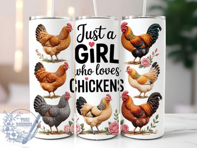 Chicken Lover Rustic 20oz Tumbler, Farmhouse Style, Rustic Tumbler, 20oz Sublimation, PNG Design, Country Mug, Poultry Gift Sublimation ToriDesigns 