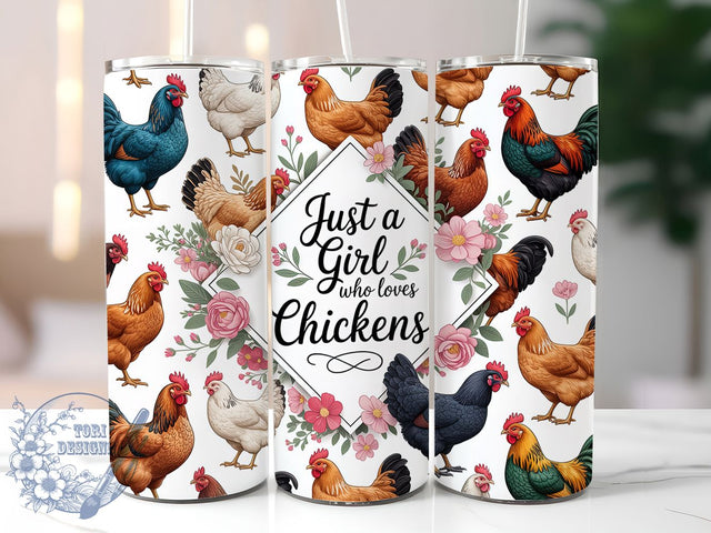 Chicken Lover Rustic 20oz Tumbler, Farmhouse Style, Rustic Tumbler, 20oz Sublimation, PNG Design, Country Mug, Poultry Gift Sublimation ToriDesigns 