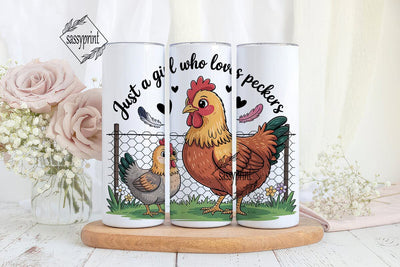 Chicken Lovers Tumbler Wrap PNG Sublimation sassyprint 