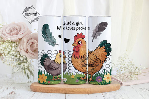 Chicken Lovers Tumbler Wrap PNG Sublimation sassyprint 