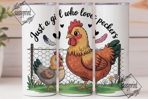 Chicken Lovers Tumbler Wrap PNG Sublimation sassyprint 