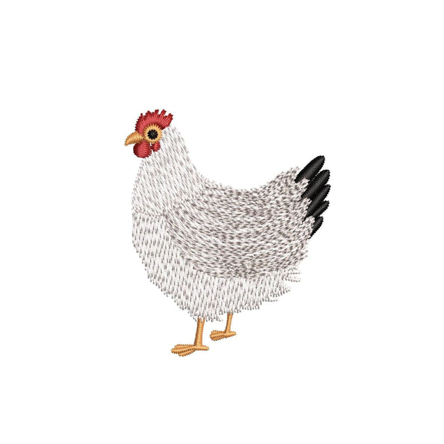 Chicken Machine Embroidery Design, Farm Animal Embroidery File, 3 sizes, Instant Download Embroidery/Applique DESIGNS Nino Nadaraia 