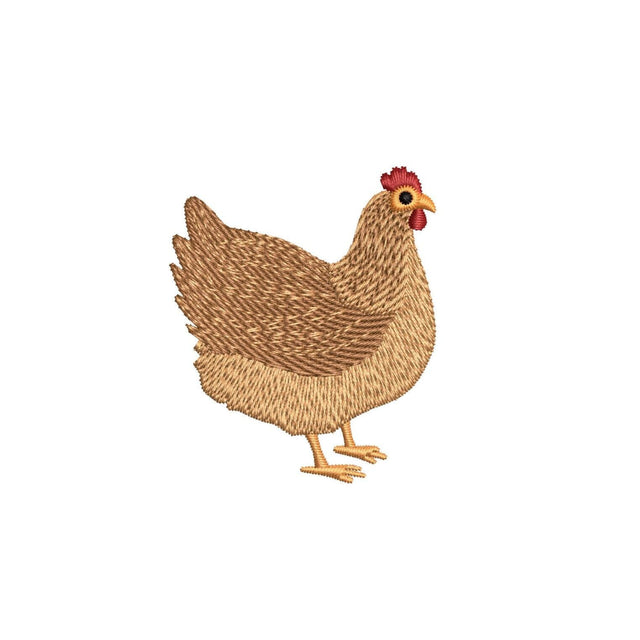 Chicken Machine Embroidery Design, Farm Animal Embroidery File, 5 sizes, Instant Download Embroidery/Applique DESIGNS Nino Nadaraia 