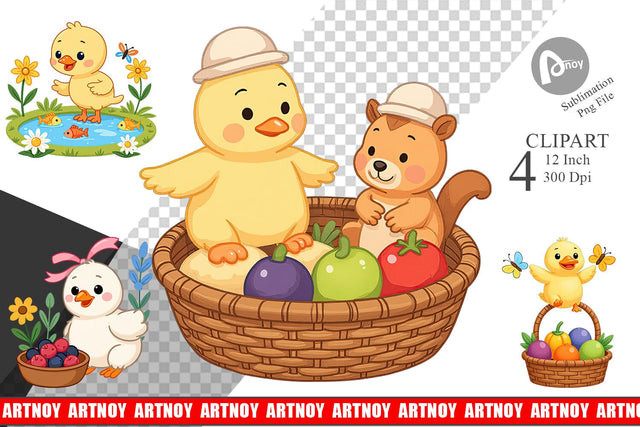 Chicken Picnic Day Clipart Sublimation artnoy 
