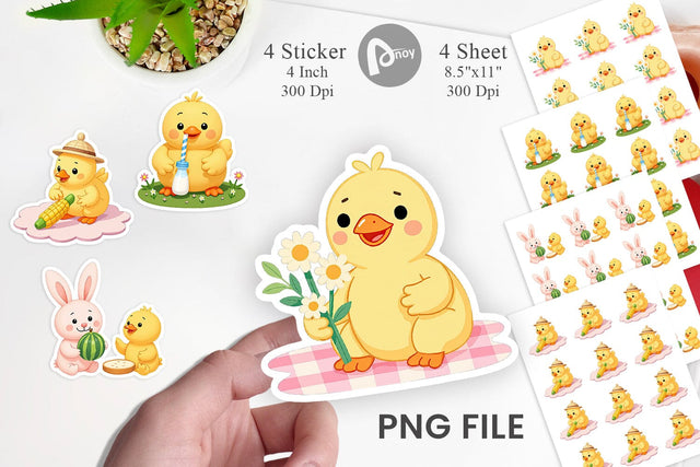 Chicken Picnic Day Sticker Sublimation artnoy 
