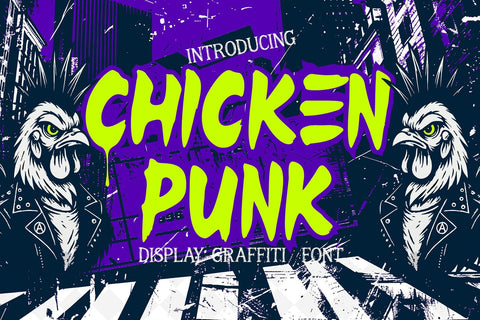 Chicken Punk Bold Graffiti Display font Font Mozzatype 