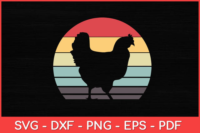 Chicken Retro Hen Poultry Farmer Fowl Chicks Rooster Vintage Svg Design SVG artprintfile 