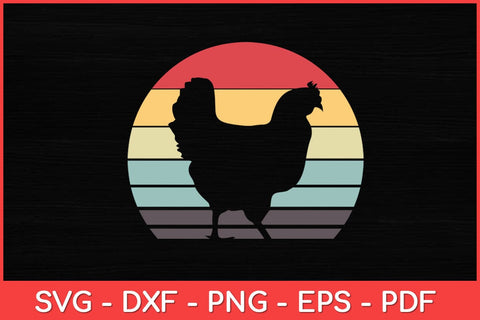Chicken Retro Hen Poultry Farmer Fowl Chicks Rooster Vintage Svg Design SVG artprintfile 