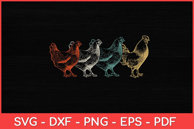 Chicken Retro Vintage Poultry Farmer Farm Lover Svg Design SVG artprintfile 