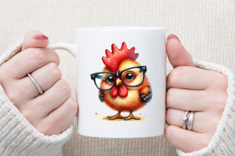 Chicken & Rooster with Glasses - Part 1 Sublimation designartist 