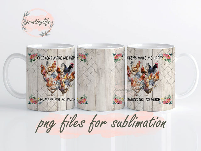 Chicken Sarcastic Saying, Chicken Lover Mug Wrap Design, Instant Digital Design Download Mug Wrap Design, Mug Design PNG Sublimation PrintingLife 