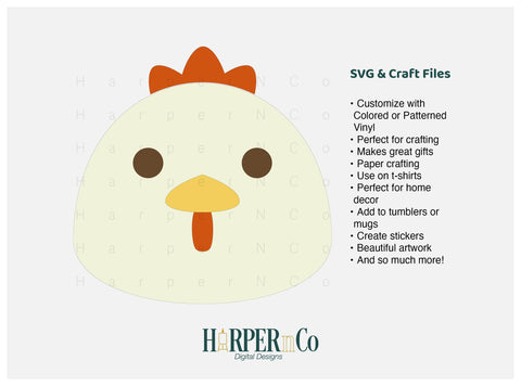 Chicken SVG PNG Cut EPS File SVG HarperNCo 