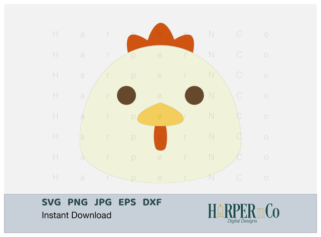 Chicken SVG PNG Cut EPS File SVG HarperNCo 