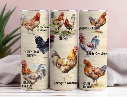 Chicken Tumbler Wrap 20oz Skinny Sublimation Digital Download Just a Girl that Love Chicken Design Chicken PNG Chicken Tumbler Sublimation PixelChick 