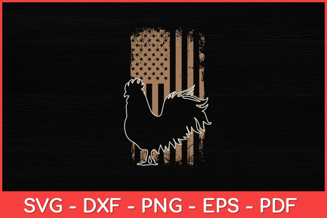 Chicken USA American Flag Rooster Svg Design SVG artprintfile 
