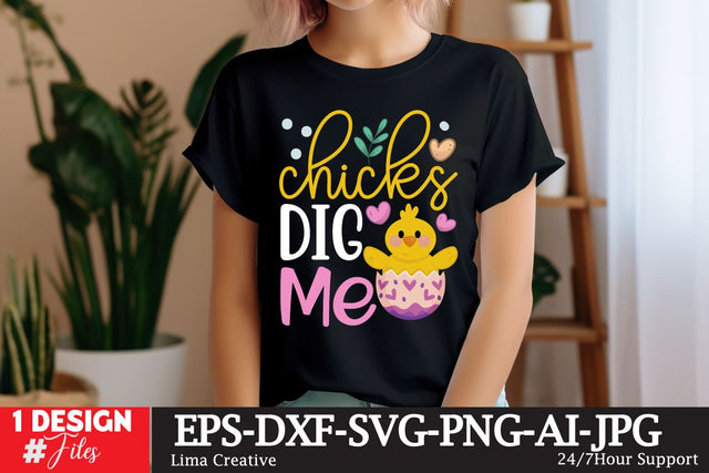 Chicks Dig Me SVG CUt File, EAster SVG DEsign SVG Insomnia Std 
