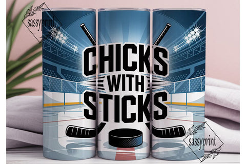 Chicks with Sticks 20oz Tumbler Wrap Sublimation sassyprint 