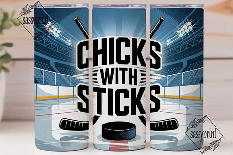 Chicks with Sticks 20oz Tumbler Wrap Sublimation sassyprint 