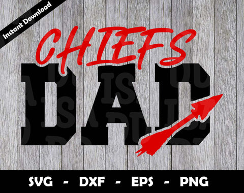 Chiefs Dad SVG Cut File, Chiefs logo SVG Design, Chiefs Dad Football, T-Shirt Sublimation Design Png SVG Arthur Arellano 