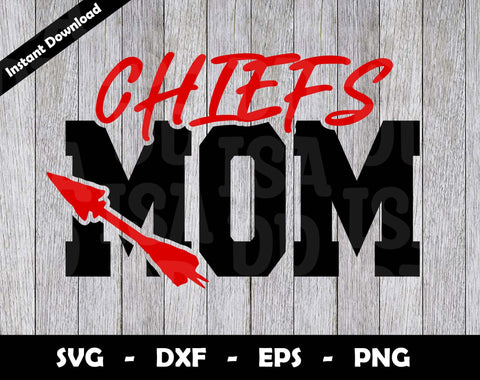 Chiefs Mom SVG Cut File, Chiefs logo SVG Design, Chiefs Mom Football, T-Shirt Sublimation Design Png SVG Arthur Arellano 