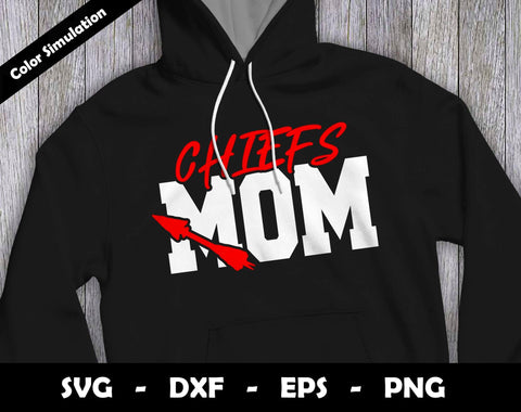 Chiefs Mom SVG Cut File, Chiefs logo SVG Design, Chiefs Mom Football, T-Shirt Sublimation Design Png SVG Arthur Arellano 