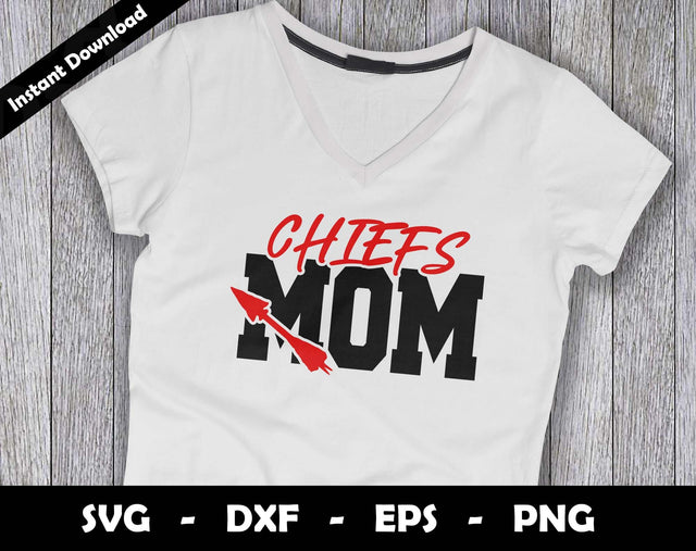 Chiefs Mom SVG Cut File, Chiefs logo SVG Design, Chiefs Mom Football, T-Shirt Sublimation Design Png SVG Arthur Arellano 