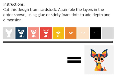 Chihuahua, Dog SVG | 3D Shadowbox design. SVG Digital Gems 