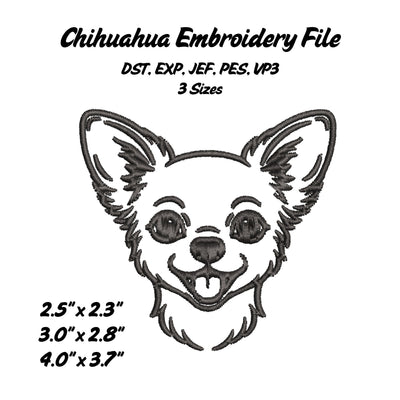 Chihuahua Embroidery File Embroidery/Applique DESIGNS Stitched Haus 