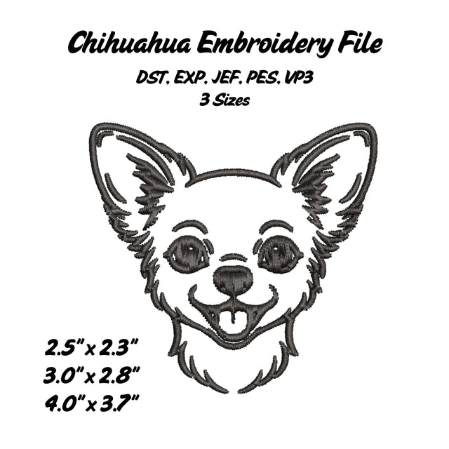 Chihuahua Embroidery File Embroidery/Applique DESIGNS Stitched Haus 