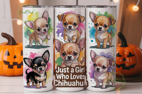 Chihuahua Lover Tumbler Design Sublimation PixelChick 