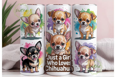 Chihuahua Lover Tumbler Design Sublimation PixelChick 