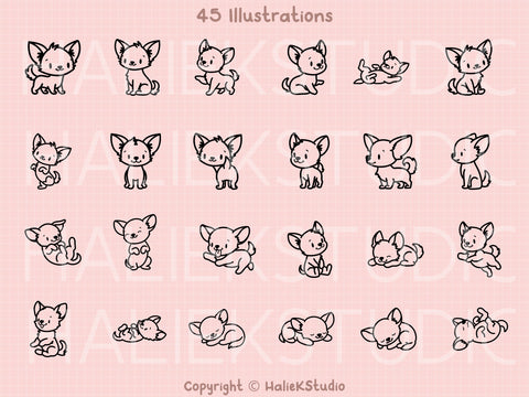 Chihuahua SVG Design Set SVG HalieKStudio 