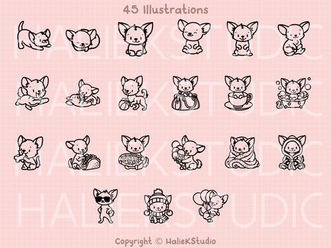 Chihuahua SVG Design Set SVG HalieKStudio 