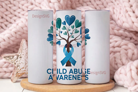 Child Abuse Awareness Tumbler Wrap Sublimation DesignSVG 