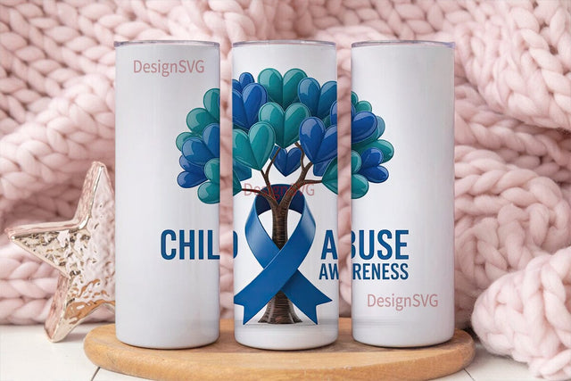 Child Abuse Awareness Tumbler Wrap Sublimation DesignSVG 