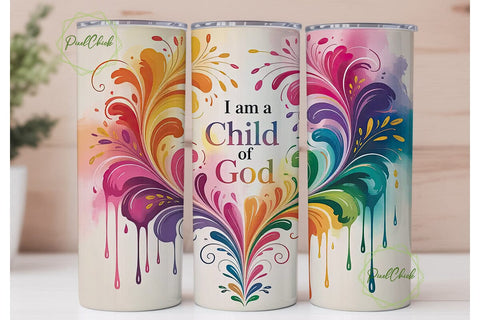 Child of God 20oz Tumbler Wrap Sublimation PixelChick 