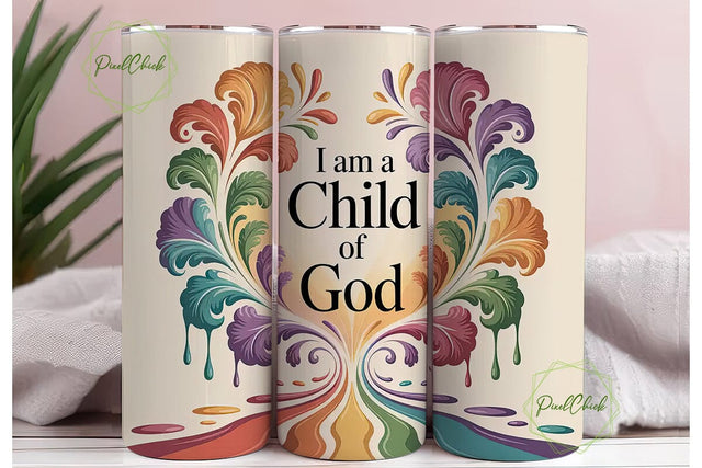Child of God 20oz Tumbler Wrap Sublimation PixelChick 