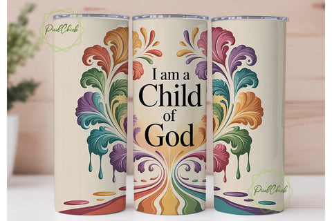 Child of God 20oz Tumbler Wrap Sublimation PixelChick 